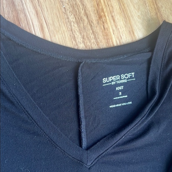 Classic Black V-Neck Women's Tee - Picture 2 of 4